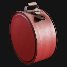 Red Portable Fuel Drum