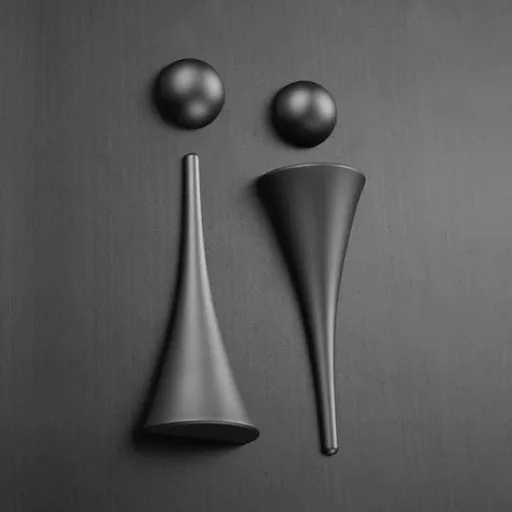 Metal 3D Bathroom Signage