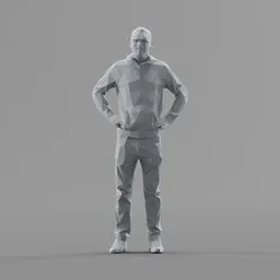 Lowpoly Male Standing