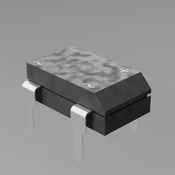 "Rectifier 3D model for Blender 3D - ideal for motherboards and circuit boards. Features include computer chip close-up, silver insect legs, and well-rendered design concepts. Perfect for industrial and utility projects."