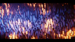 Abstract Glowing Fiber Field Scene