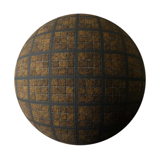 Industrial Grid Stone Pavement