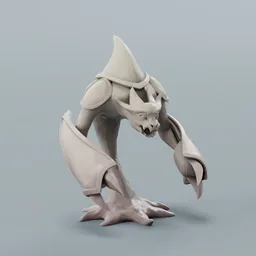 Living shadow clawed warrior figurine