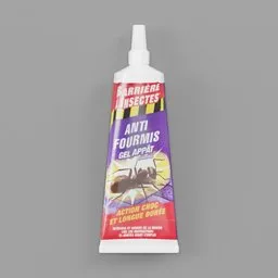 3D model of a realistic low poly insecticide gel tube created in Blender.