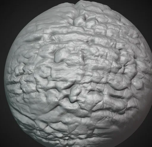 Detail of PT Rocks brush effect for 3D sculpting, showcasing intricate rock texture suitable for Blender modeling.