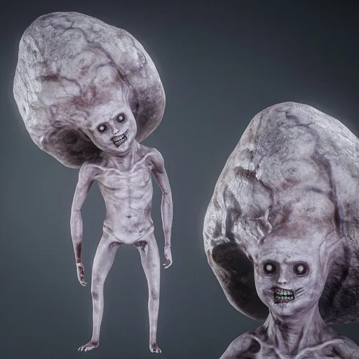 Big Head Monster Rigged Game ready