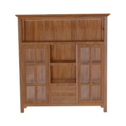 Wood Cabinet with Glass