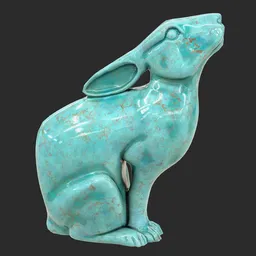 Rabbit marble statue