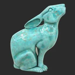 Rabbit marble statue