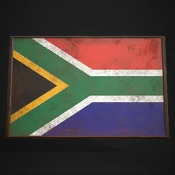 South Africa Flag Picture Frame