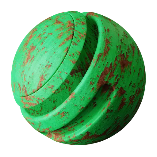 Rusty green metal