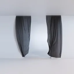 Animated curtains wind