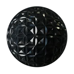 Black Ceramic Geometric Tile