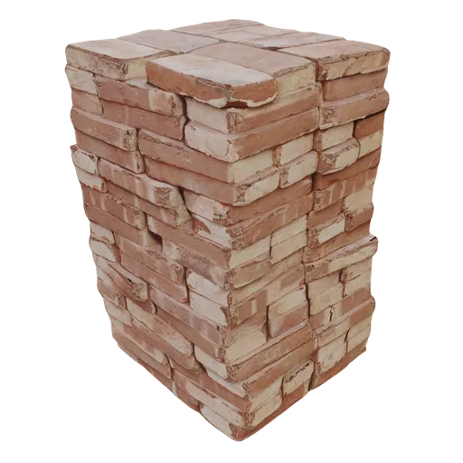 Detailed 3D brick tiles bundle for architectural visualization in Blender, featuring realistic textures and shading.
