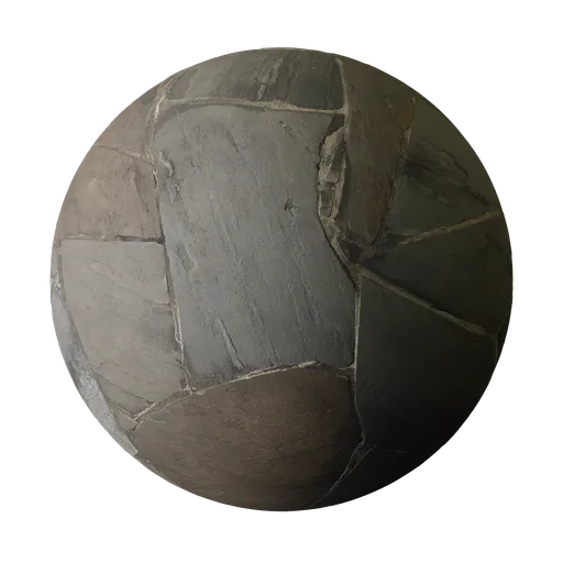 Weathered Gray Flagstone Paving