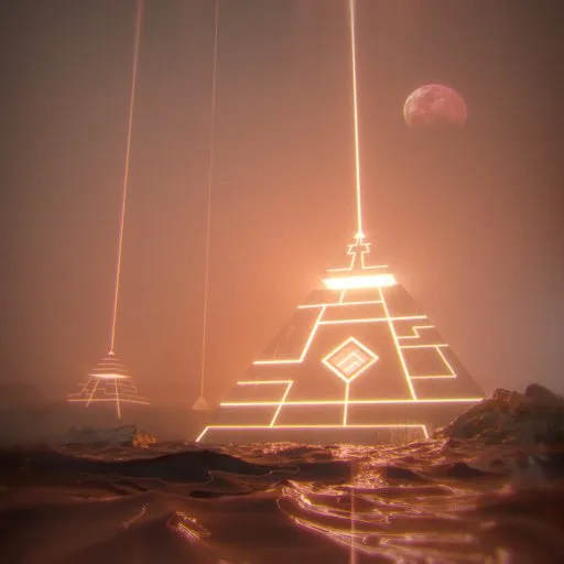 Neon Pyramid Temple