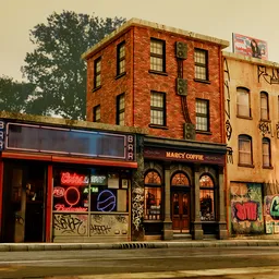City Street Day Scene