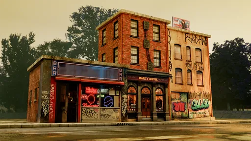 City Street Day Scene