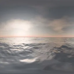 Soft Grey Sea Horizon