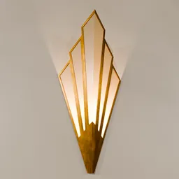 Art Deco Wall Light Sconce Brass