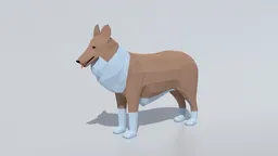 Low Poly Rough Collie