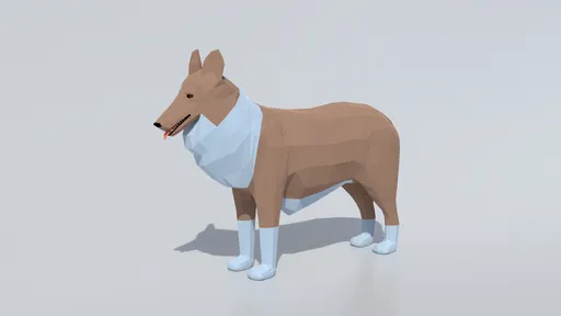 Low Poly Rough Collie
