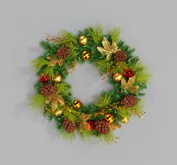Christmas wreath decorated