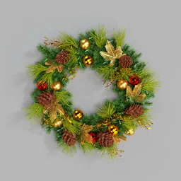 Christmas wreath decorated