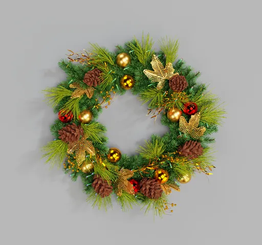 Christmas wreath decorated