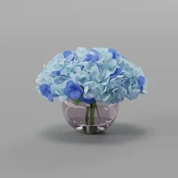 Blue hydrangea bouquet