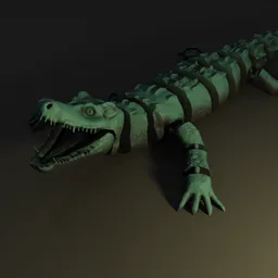 Articulated crocodile toy