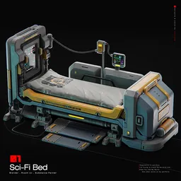 Sci-Fi Emergency Bed Hardsurface