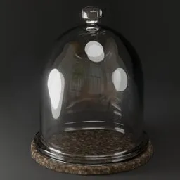 Glass Dome Display with Handle