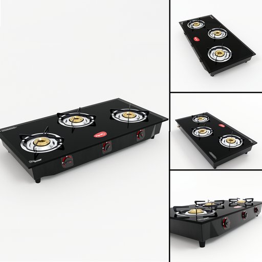 BlenderKit Download the Gas stove model