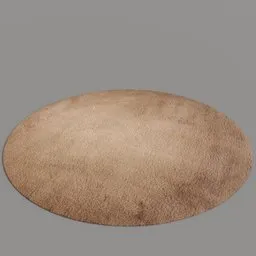 Dark beige round carpet