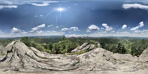 Bluesky Grass Forest Mountain