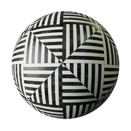 Marble black&white tiles