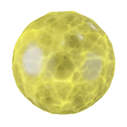 Yellow crystal glass
