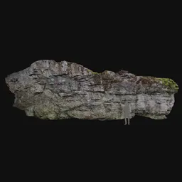 "Photorealistic 3D model of "Wall of the limestone Cave" created in Blender 3D - perfect for mining, gaming and environmental elements projects. Features intricate moss growth on rock surface for added realism. Based on a photogrammetric model of Švédský stůl cave in Moravian Karst."