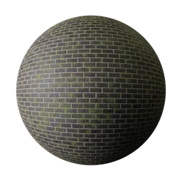 High-resolution PBR mossy tile material for 3D modeling and rendering in Blender.
