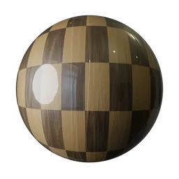 Glossy Wood Checker Pattern