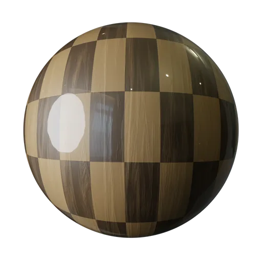 Glossy Wood Checker Pattern