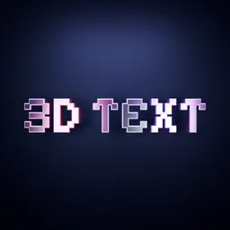 Pixelated 3D Text in Retro Style