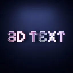 Pixelated 3D Text in Retro Style