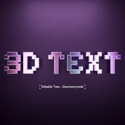 Pixelated 3D Text in Retro Style