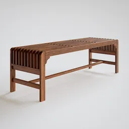 "Get ready for outdoor relaxation with this Backless Bench 3D model perfect for your front porch or backyard. Crafted from durable teak wood and featuring ornate designs inspired by Louis Sullivan, Daniel Merrian, and Katsukawa Shunkō I, this realistic 3/4 view bench is made using SideFX Houdini and Quixel Megascans. Download now for your next Blender 3D project and add some elegance to your outdoor furniture collection."