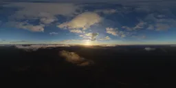 Aerial Mountain Landscape Sunset