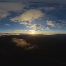 Aerial Mountain Landscape Sunset