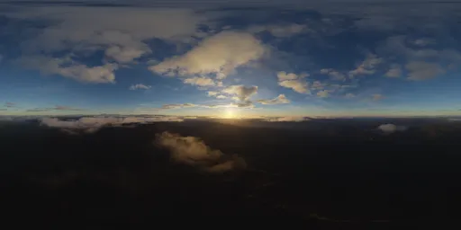 Aerial Mountain Landscape Sunset