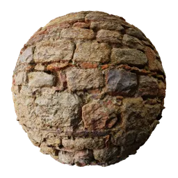 Medieval Stone Wall PBR Scan 01